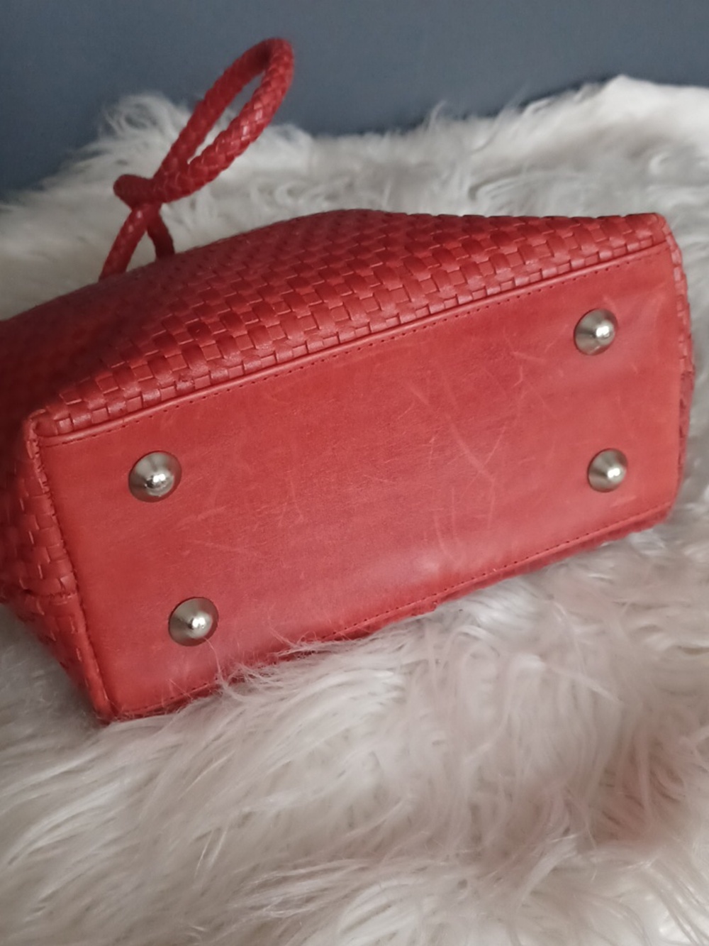 Woven Brazilian Leather Shoulder Bag - Picture 6 of 16